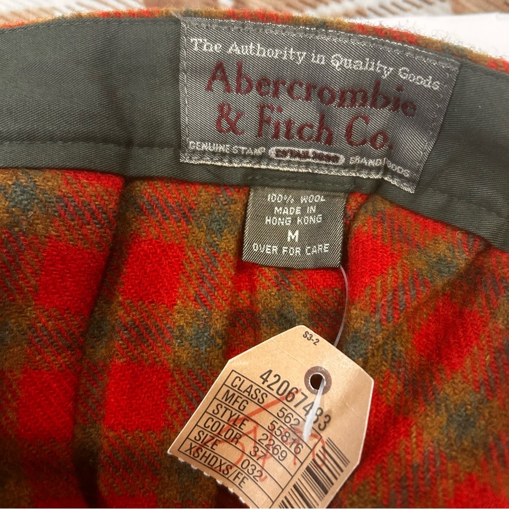 Abercrombie & Fitch vintage Y2k Plaid Schoolgirl Academia Mini Skirt NEW sz M/6 - Picture 2 of 14